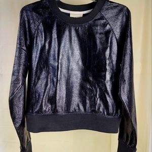 REVOLVE BLQ Copted Shimmer Sweatshirt Size Medium
